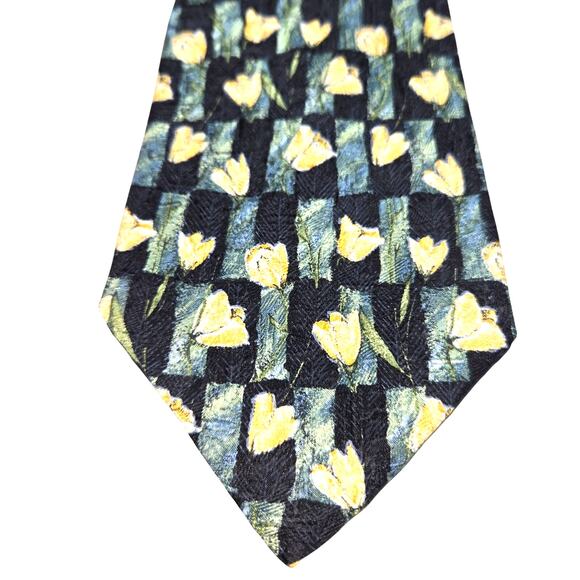 Ermenegildo Zegna 100% Silk Italian Luxury Fashion Tie 3 3/4 wide 60 long - Picture 1 of 3